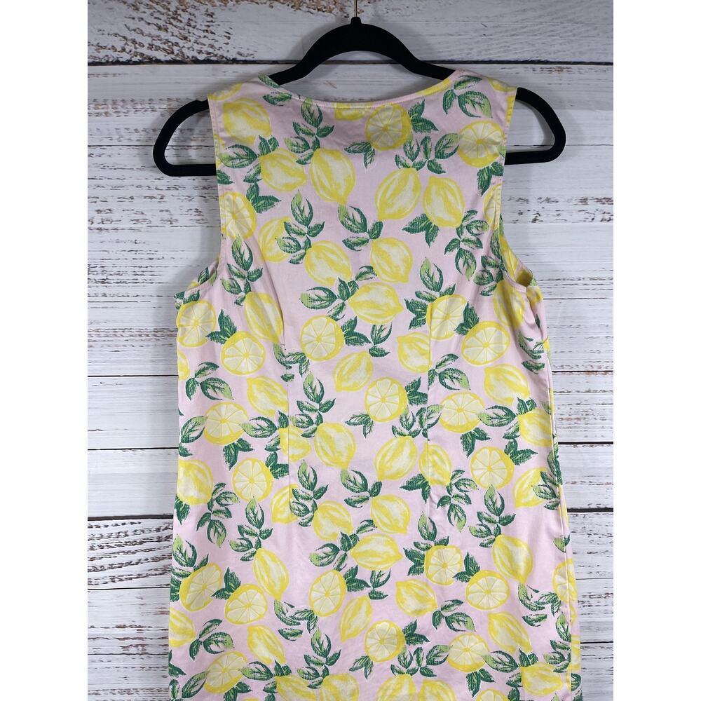 Cynthia Rowley Dress Womens 6 Multicolor Lemon Print Shift V Neck Sleeveless - Picture 6 of 9